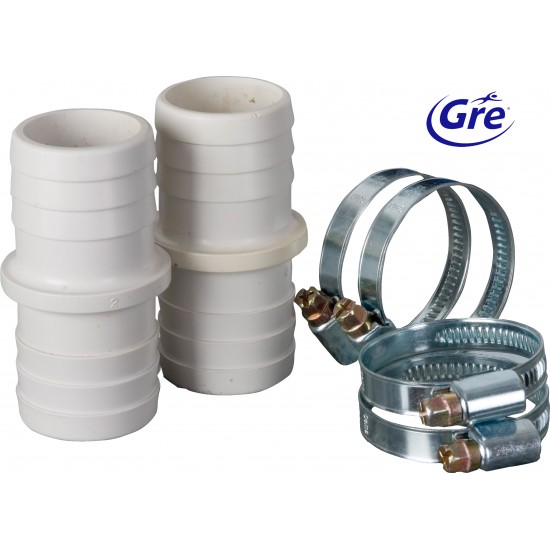 Kit de connexion de tuyau: 2 manchons de raccordement + 4 colliers Ø 38 mm