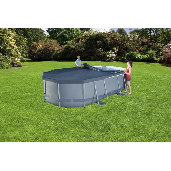 Bâche 4 saisons pour piscine ovale - L.424 x l.250 cm