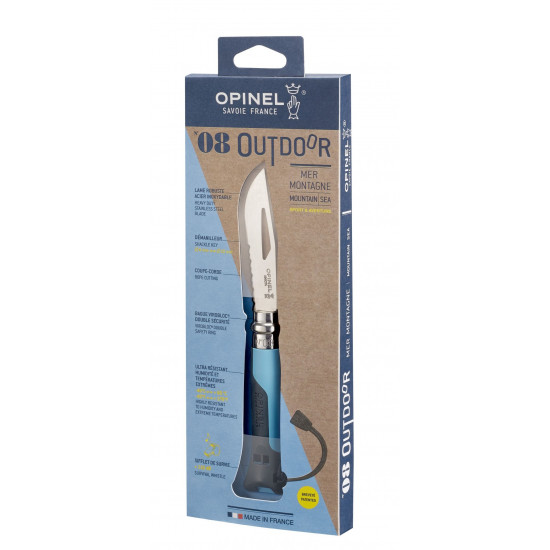 Couteau Opinel - N°8 Outdoor Bleu